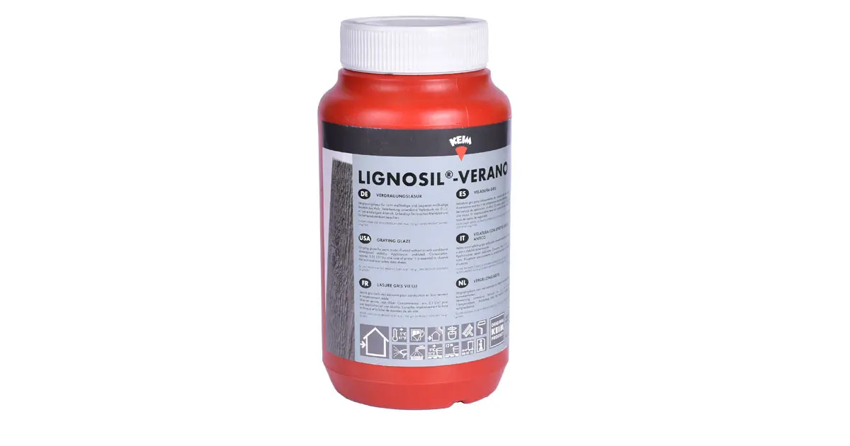 KEIM Lignosil®-Verano Beistreichfarbe, 1 ltr. Gebinde, silbergrau