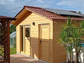 Hütte aus KVH und NF-Fasebrettern