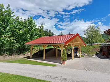 Carport mit CNC-Bausatz