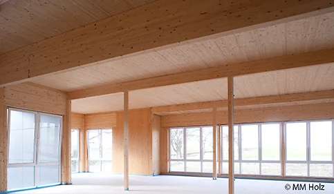 Brettschichtholz als Decke