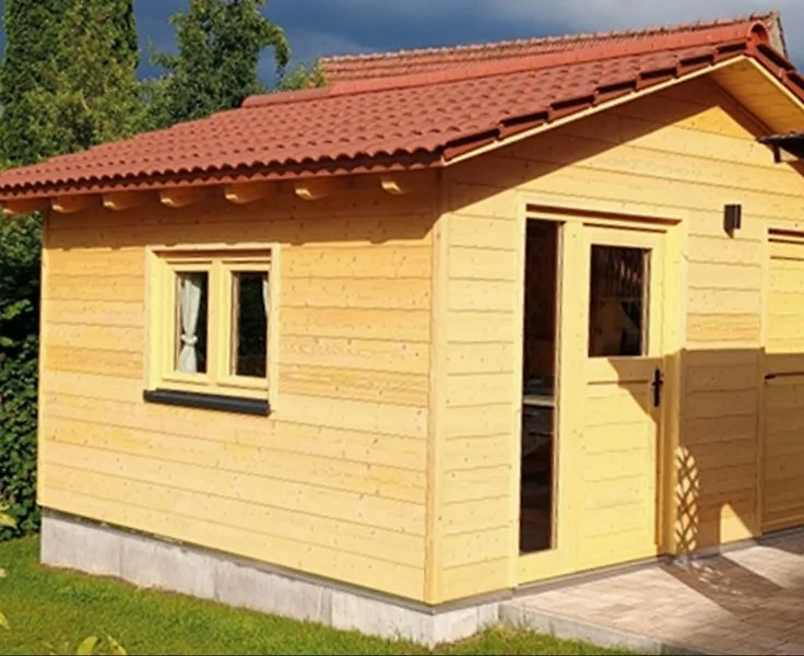 Hütte aus KVH & NF-Fasebrettern