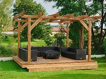 Pergola aus KVH Fichte