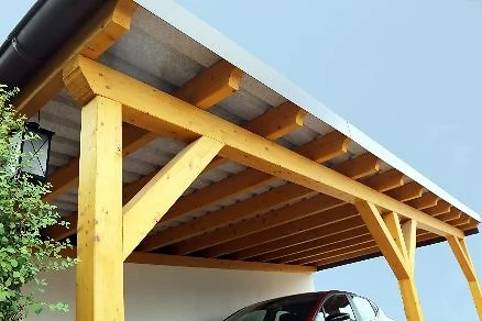 Carport mit Flachdach