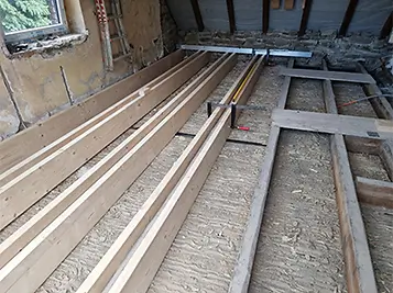 Dachbodenausbau mit KVH Fichte