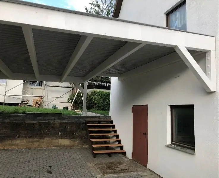 Carport aus BSH und KVH