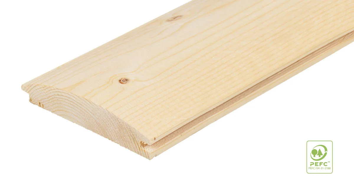 Blockhausprofil nord. Fichte