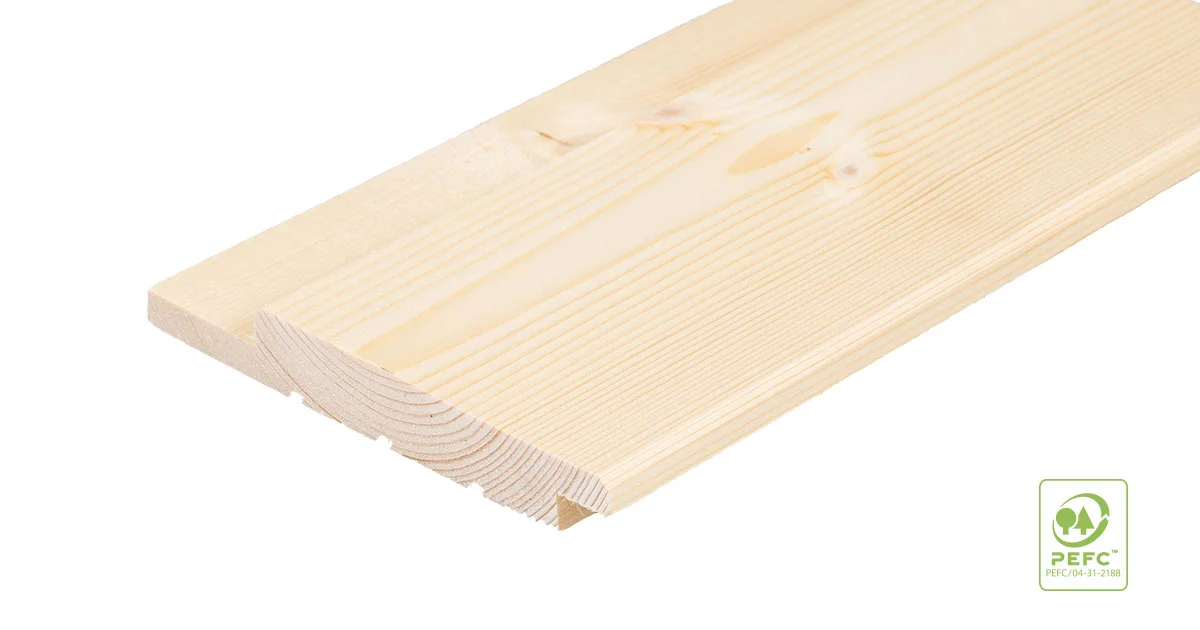 Fassadenprofil nord. Fichte WF