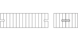 Profil: Stumpf mit beidseitiger Nut