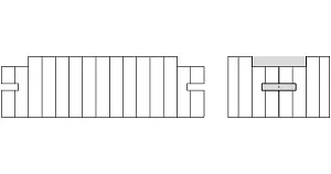 Profil: Stumpf mit beidseitiger Nut und Falz