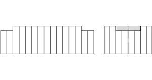 Profil: Stumpf mit rückseitigem Falz