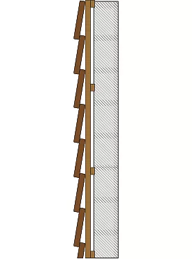Horizontale Fassade - Glattkantprofil